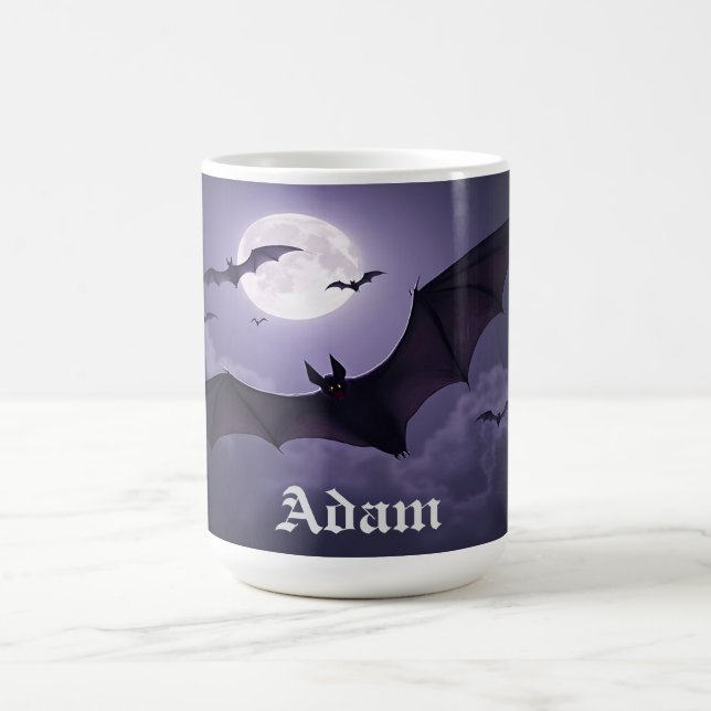 Bats on a Haunted Night Coffee Mug (Center)