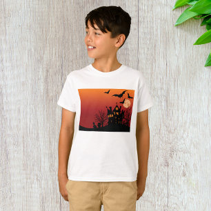 Bats Over Haunted House T-Shirt
