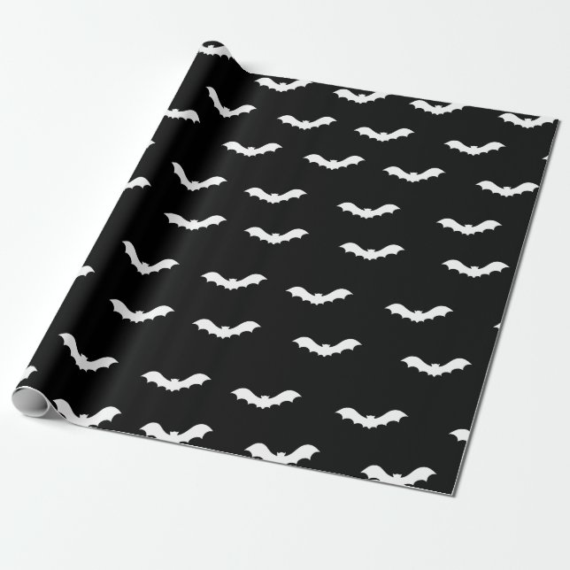 Bats Pattern Wrapping Paper (Unrolled)
