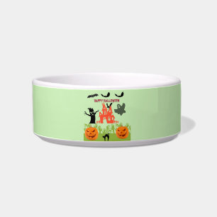 Bats, Raven, Ghost, Pumpkins, Haunted House Bowl
