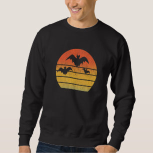 Bats Retro Vintage 60s 70s Sunset Wild Animal Sweatshirt