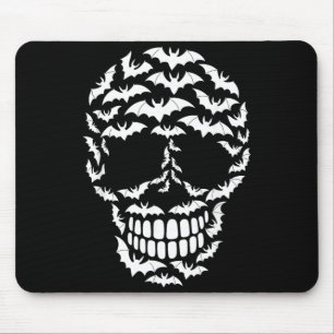 Bats Skull Silhouette Funny Halloween Costume Mouse Mat