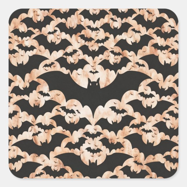 Bats Square Sticker (Front)