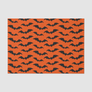 Bats Tissue Paper - Bright Orange Background
