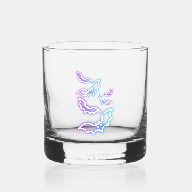 Bats Whiskey Glass (Front)