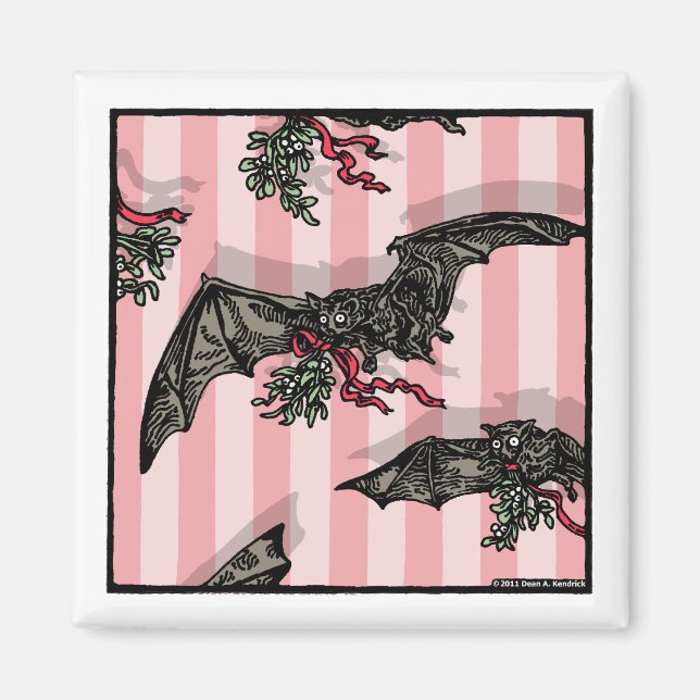 Bats with Mistletoe - Magnet Pop Goth Holiday (Front)