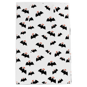 Bats with Santa hats Medium Gift Bag