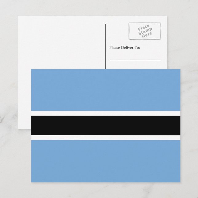 Batswana Flag, Flag of Botswana Postcard (Front/Back)