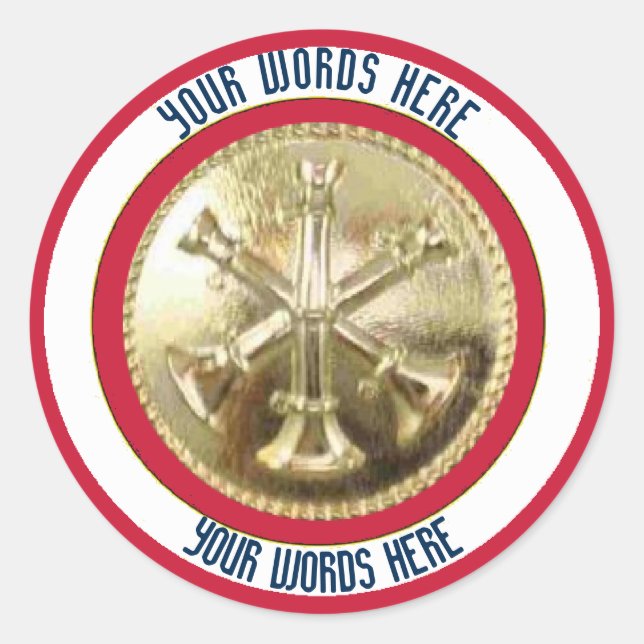 Battalion Fire Chief 3 Bugle Custom Sticker (Front)