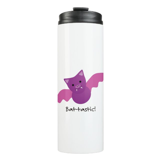 Battastic Pink Bat Thermal Tumbler (Front)