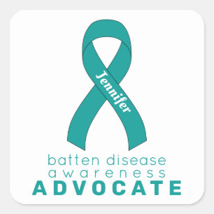 Batten Disease Advocate White Square Sticker