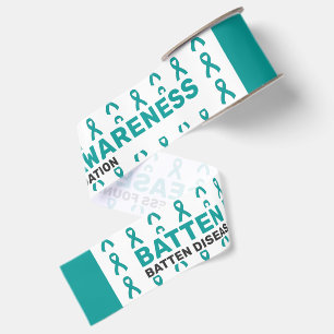 Batten Disease Awareness Pattern Ribbon Grosgrain Ribbon