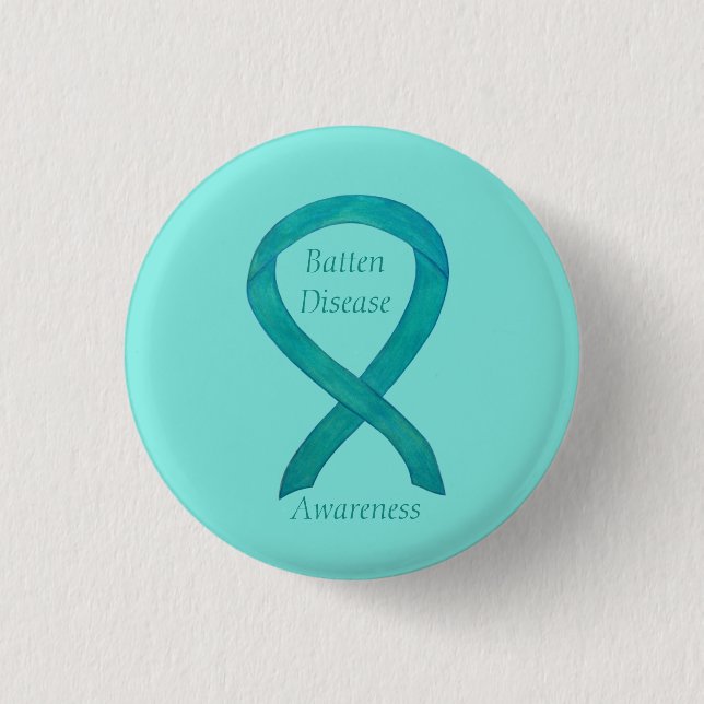 Batten Disease Awareness Ribbon Art Pin (Front)