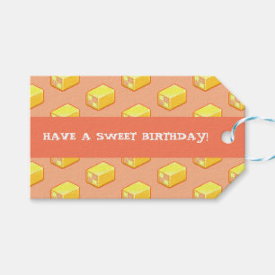 Battenberg Have A Sweet Birthday! Cake Pattern Gift Tags