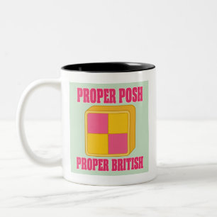 Battenberg Proper Posh Proper British Two-Tone Coffee Mug