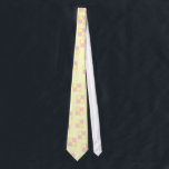 Battenburg Cake Pattern. Pink and Yellow. Tie<br><div class="desc">This pattern design features a nice yellow and light pink battenburg cake,  with a marzipan coating.</div>