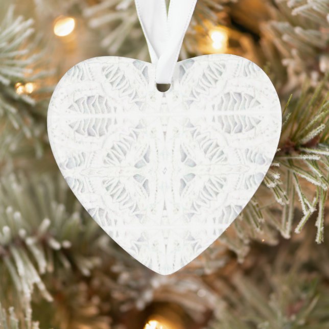 BATTENBURG LACE Acrylic Heart Ornament (Tree)