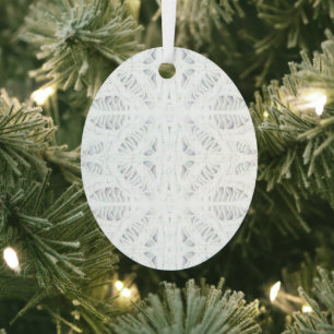 BATTENBURG LACE Metal Oval Ornament