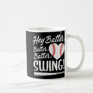 Batter Swing Baseball Heart Mum Cute Women's Mothe Coffee Mug