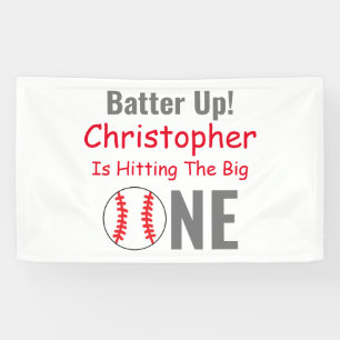 Batter Up! Baseball 1st Birthday Banner