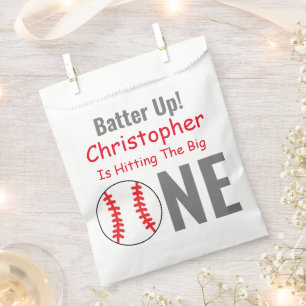 Batter Up! Baseball 1st Birthday Favour Bags