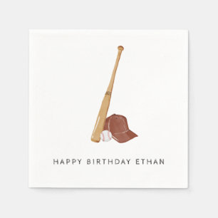 Batter Up Baseball Birthday Napkin