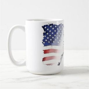 Batter Up! - Baseball Player and USA Flag Coffee Mug