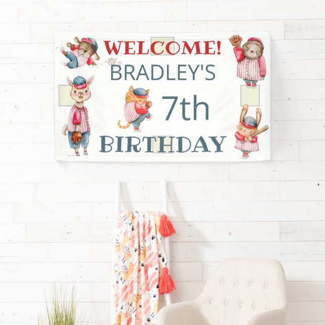 Batter Up! Baseball Sports Boys Birthday Party Banner (Insitu)