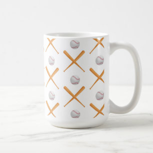 Batter Up Baseball Sports Pattern Coffee Mug