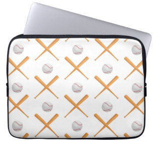 Batter Up Baseball Sports Pattern Laptop Sleeve
