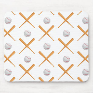 Batter Up Baseball Sports Pattern Mouse Mat