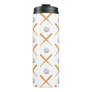Batter Up Baseball Sports Pattern Thermal Tumbler