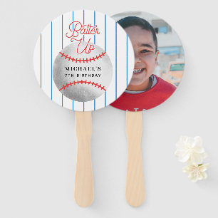 Batter Up Baseball Theme Birthday Party Photo Hand Fan