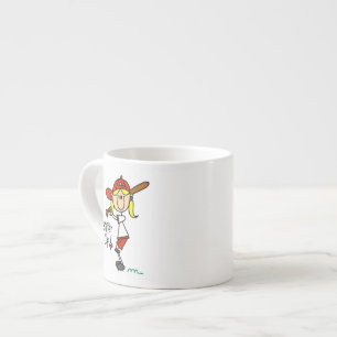 Batter Up Girls Baseball T-shirts and Gifts Espresso Cup