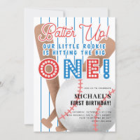 Batter Up Little Rookie Baseball 1st Birthday
