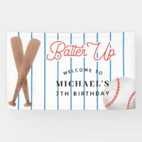 Batter Up Red Blue Baseball Birthday Party