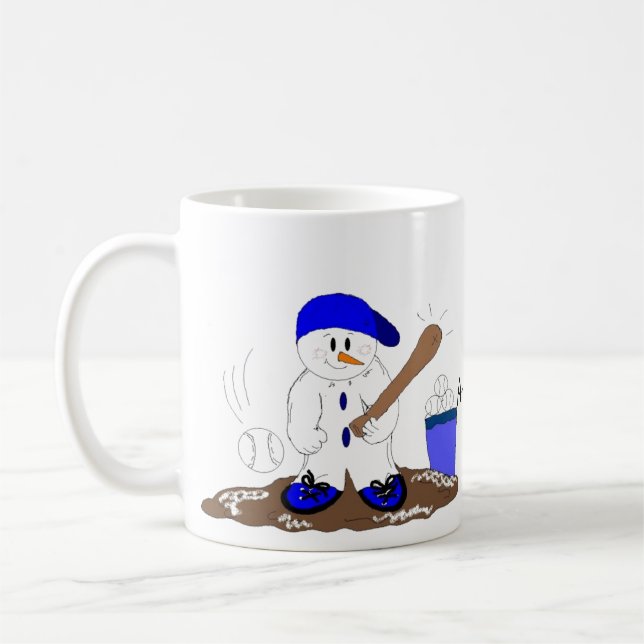Batter Up Snowman Coffee Mug (Left)