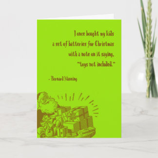 Batteries For Christmas Holiday Card