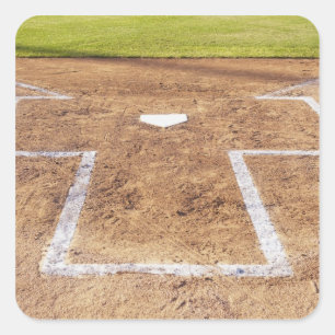 Batter's box square sticker