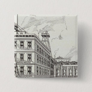 Battery East side California and Sacramento 15 Cm Square Badge