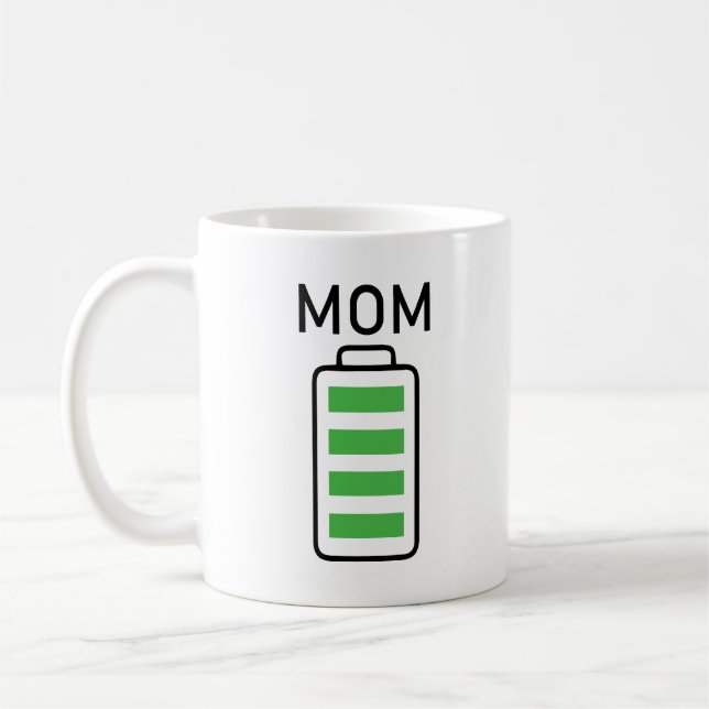 Battery Full Mam Mug Gift for Mam Grandma birthday (Left)