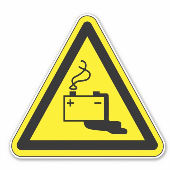 Battery Leak Hazard Symbol Label (Front)