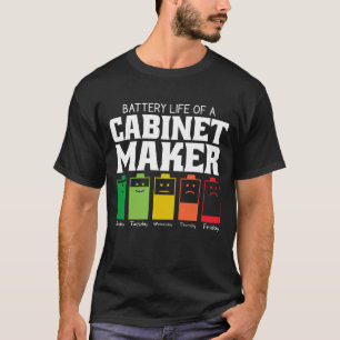 Battery Life Of A Cabinet Maker T-Shirt
