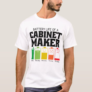 Battery Life Of A Cabinet Maker T-Shirt