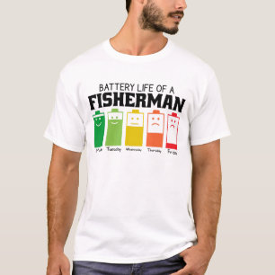 Battery Life Of A Fisherman T-Shirt