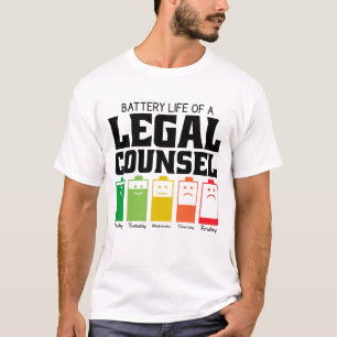 Battery Life Of A Legal Counsel T-Shirt
