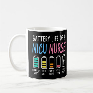 Battery life of a NICU nurse humor level Coffee Mug