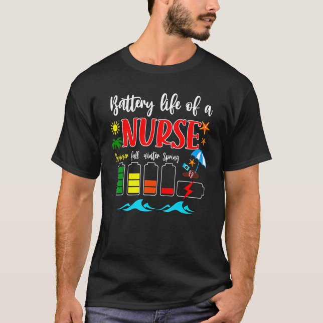Battery Life Of A Nurse Certified Hospital Matchin T-Shirt (Front)