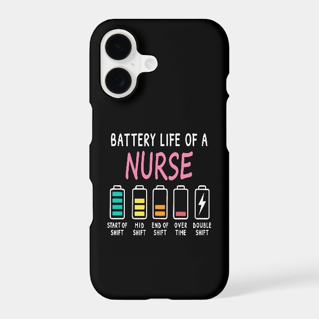 Battery life of a nurse humor chart (Back)