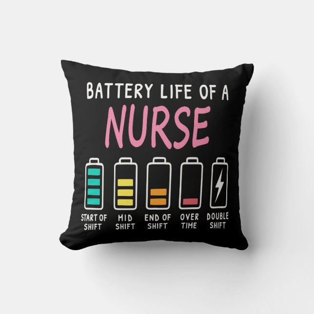 Battery life of a nurse humor chart cushion (Front)